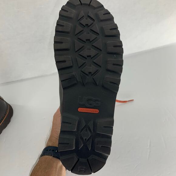 UGG Hafstein Waterproof Leather Lace-Up Boots Men's Size 10 - Picture 7 of 12